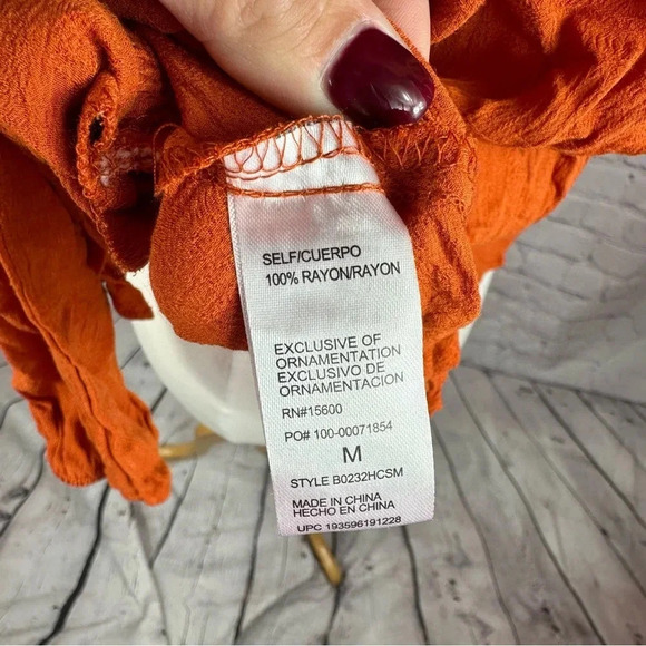 women's democracy boho blouse size medium NWT - Picture 7 of 7